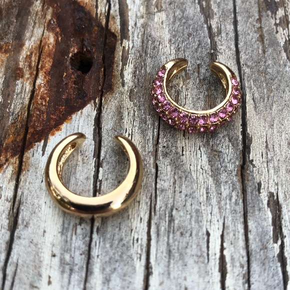 Lana Pink Pavè & Gold Ear Cuff Set! - Picture 3 of 5